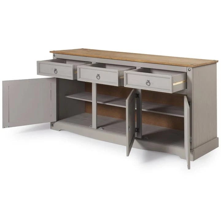 Buffet bas de style rustique 65 po - Collection Corona