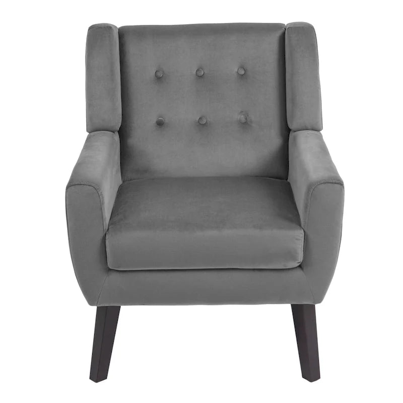Lot de 2 fauteuils d'appoint en velours pour salon