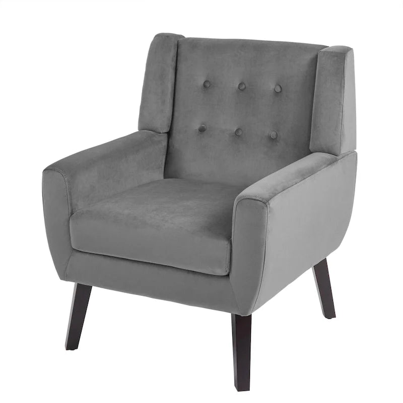 Lot de 2 fauteuils d'appoint en velours pour salon
