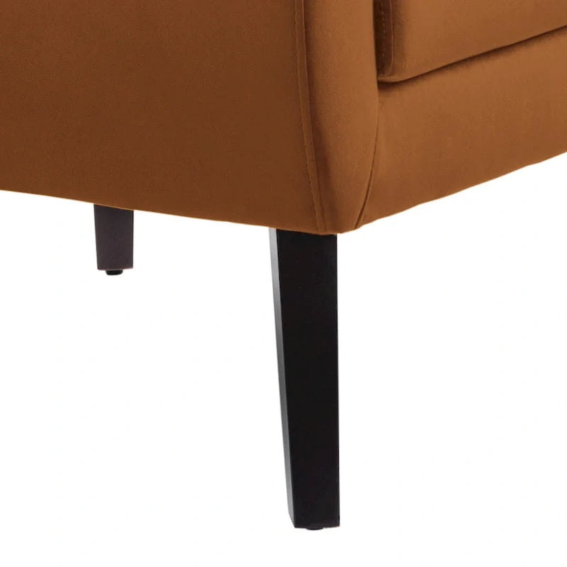 Lot de 2 fauteuils d'appoint en velours pour salon