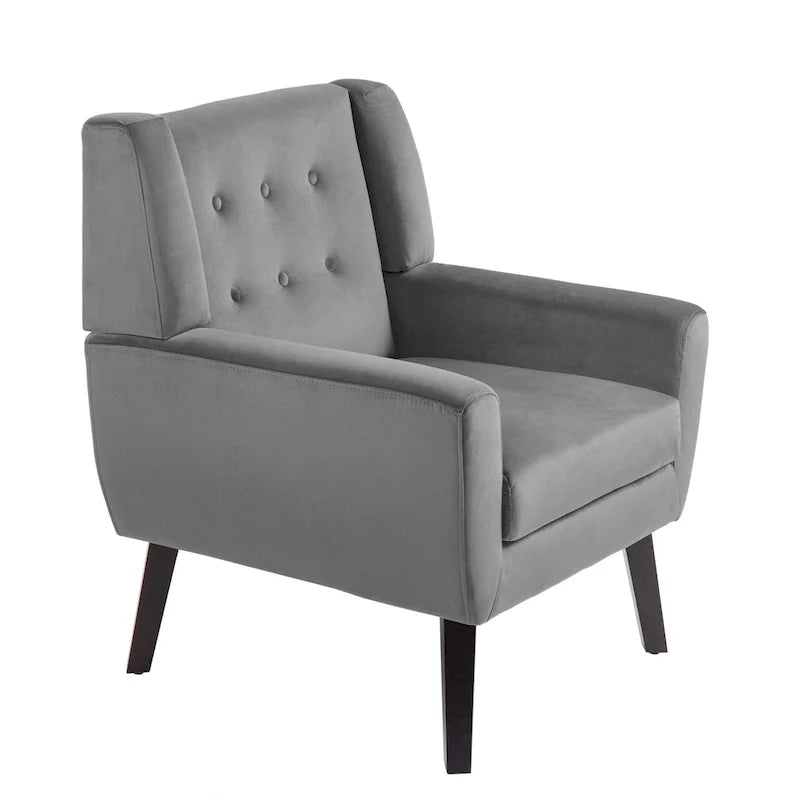 Lot de 2 fauteuils d'appoint en velours pour salon