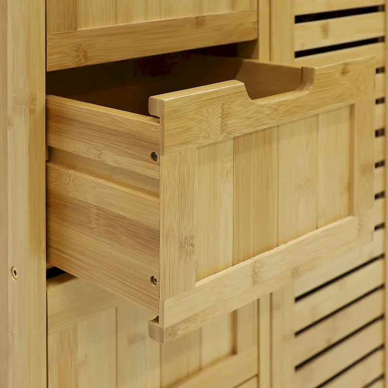 Meuble de rangement sur pied pour salle de bain VEIKOUS avec 4 tiroirs