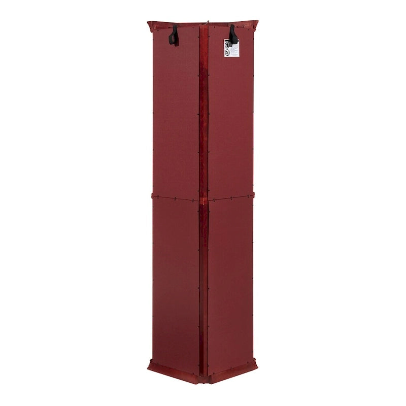 Vitrine d'angle éclairée avec portes en verre trempé et étagères réglables