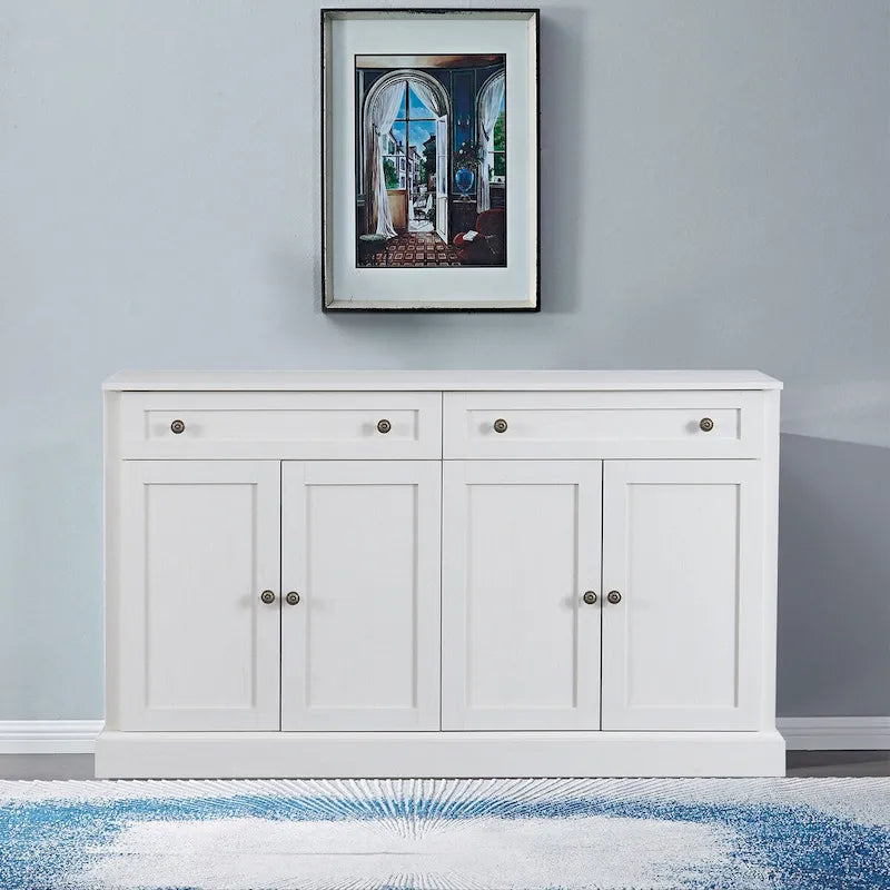 Buffet Minimaliste en Bois avec 2 Tiroirs et 2 Portes