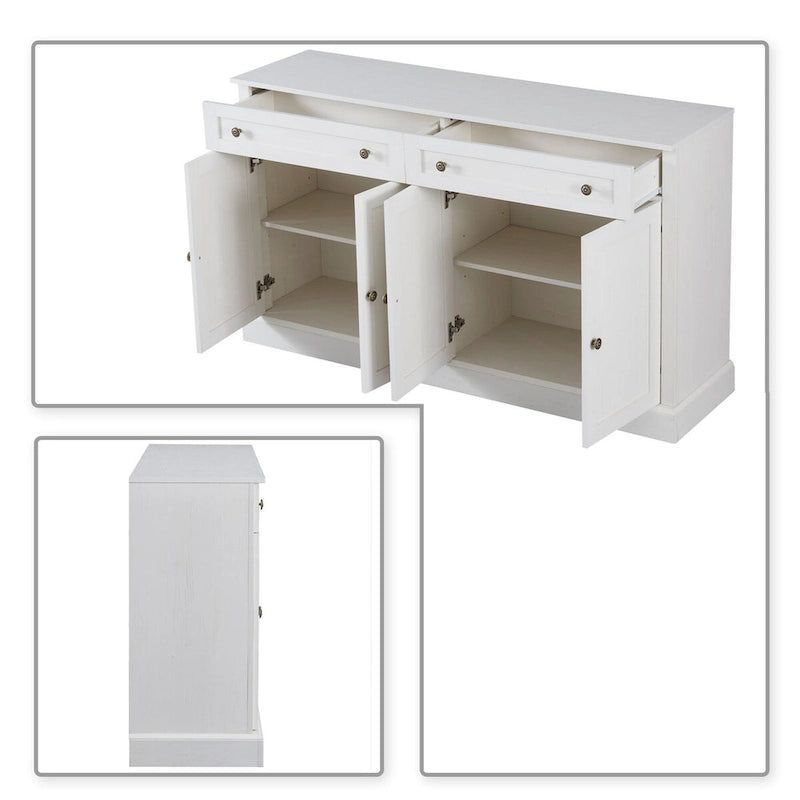 Buffet Minimaliste en Bois avec 2 Tiroirs et 2 Portes
