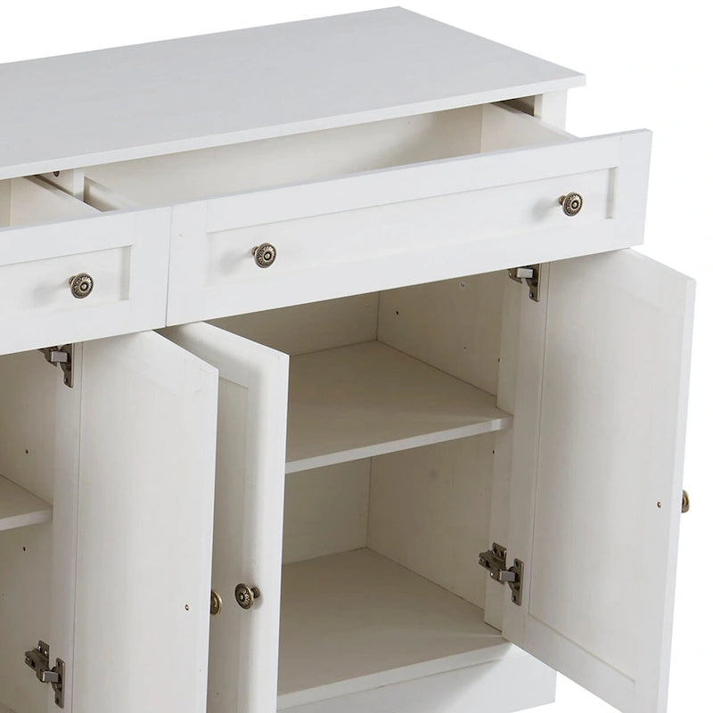Buffet Minimaliste en Bois avec 2 Tiroirs et 2 Portes