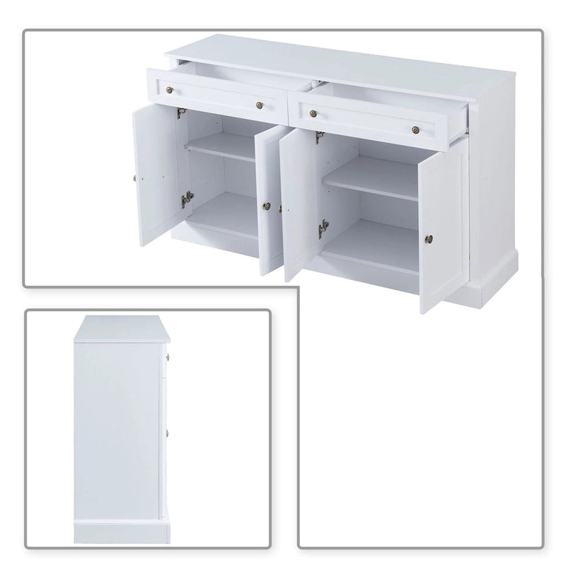 Buffet Minimaliste en Bois avec 2 Tiroirs et 2 Portes