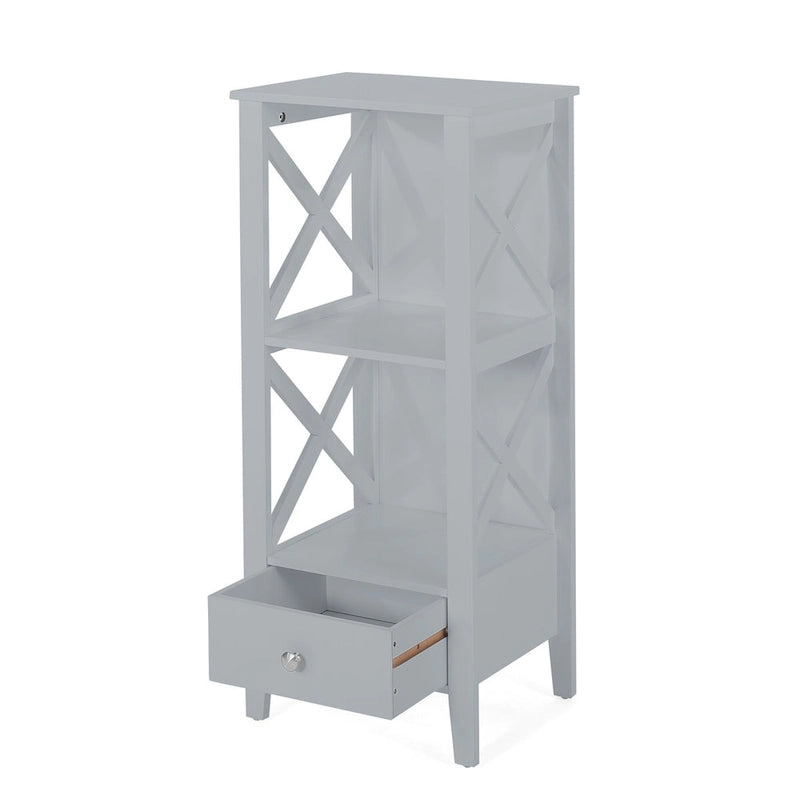 Meuble de rangement de salle de bain sur pied avec tiroir