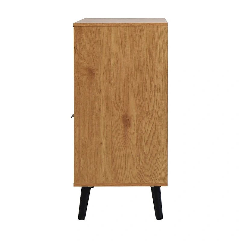 Buffet scandinave avec 3 tiroirs et porte à étagère réglable
