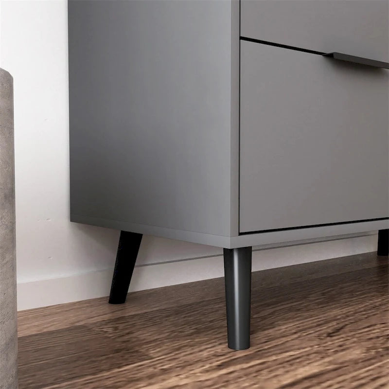 Buffet scandinave avec 3 tiroirs et porte à étagère réglable