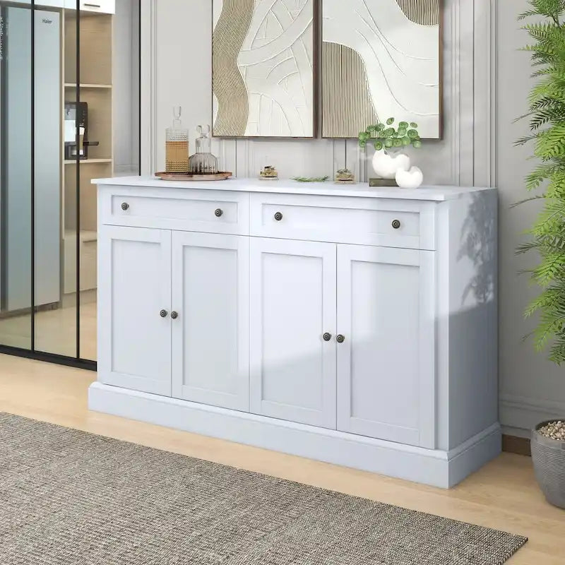 Buffet en MDF avec étagères réglables et rangement multi-tiroirs
