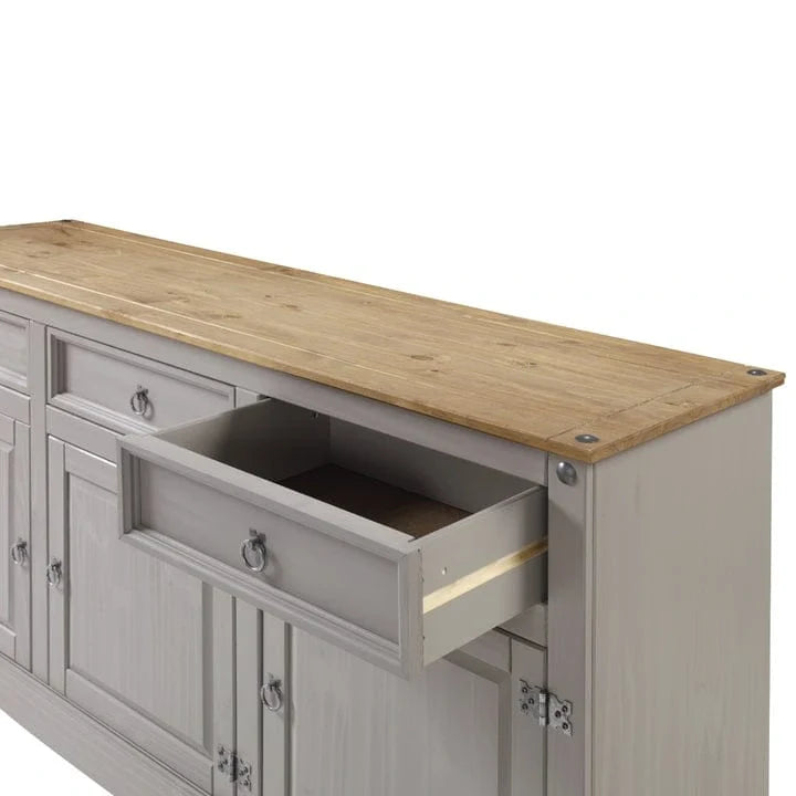 Buffet bas de style rustique 65 po - Collection Corona
